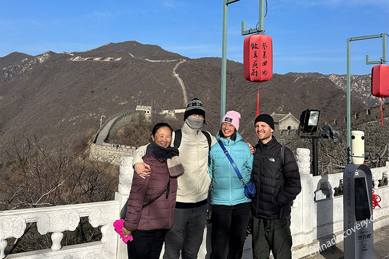 Sara's family from Australia visited Mutianyu Great Wall in December 2023