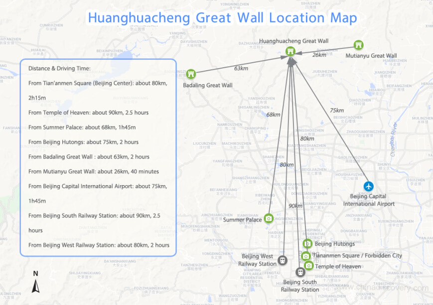 Huanghuacheng Great Wall Maps