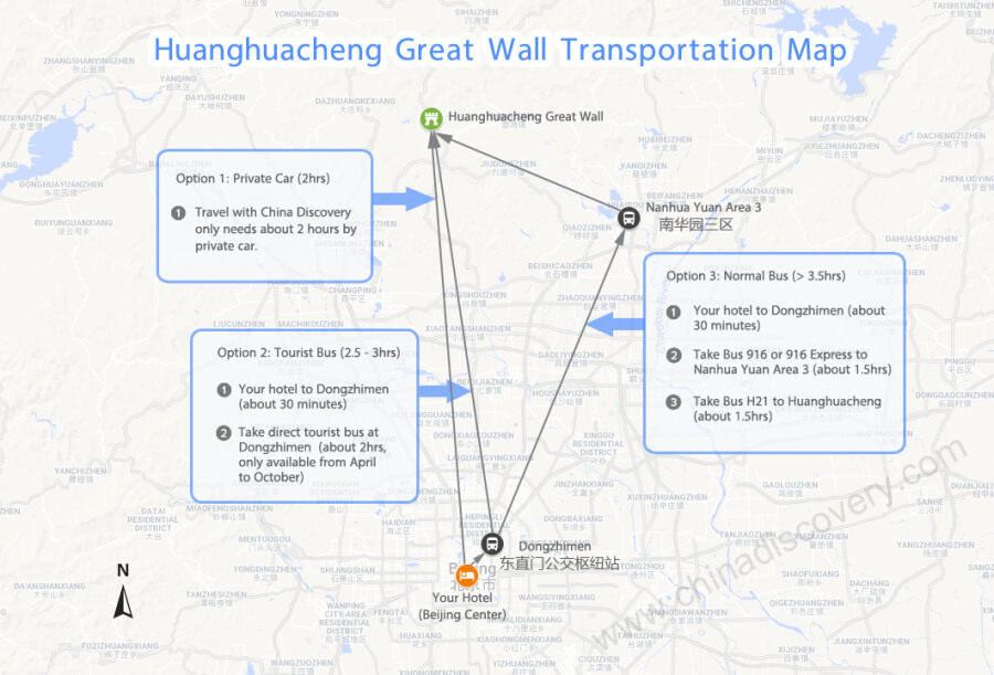 Huanghuacheng Great Wall Maps