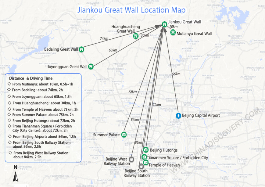 Jiankou Great Wall Maps