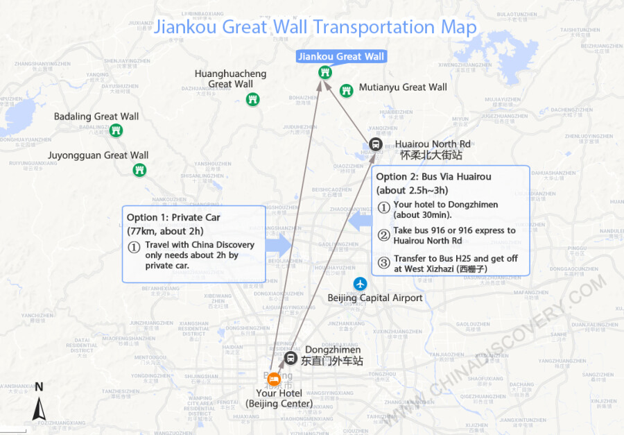 Jiankou Great Wall Maps