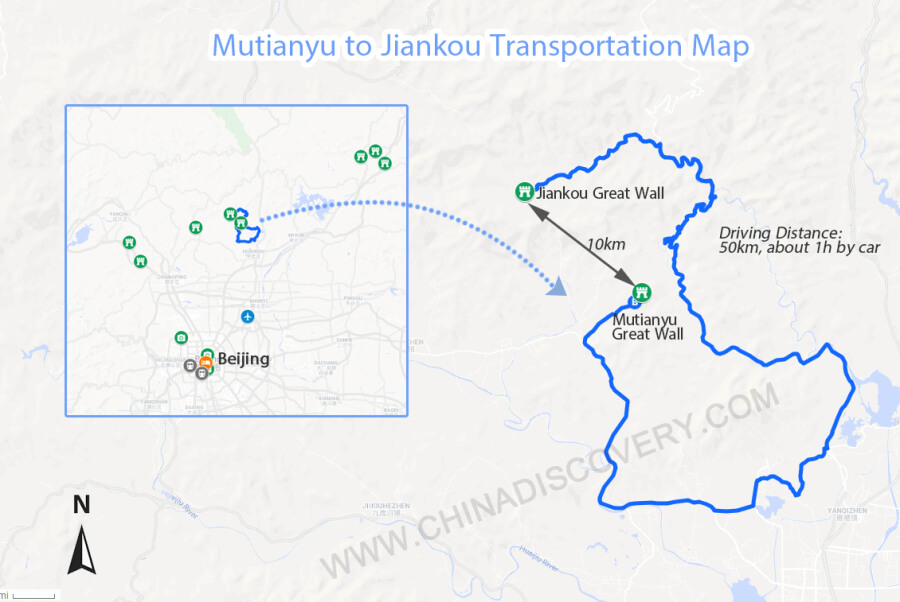Jiankou Great Wall Maps
