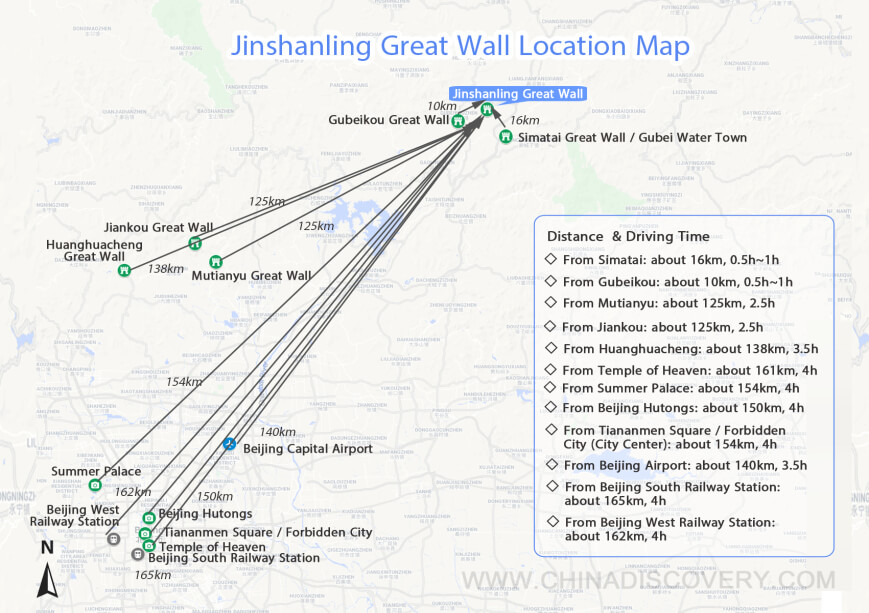 Jinshanling Great Wall Maps