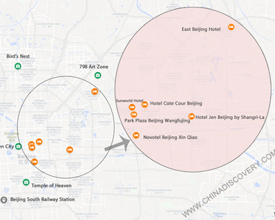 Beijing Comfortable Hotels Map