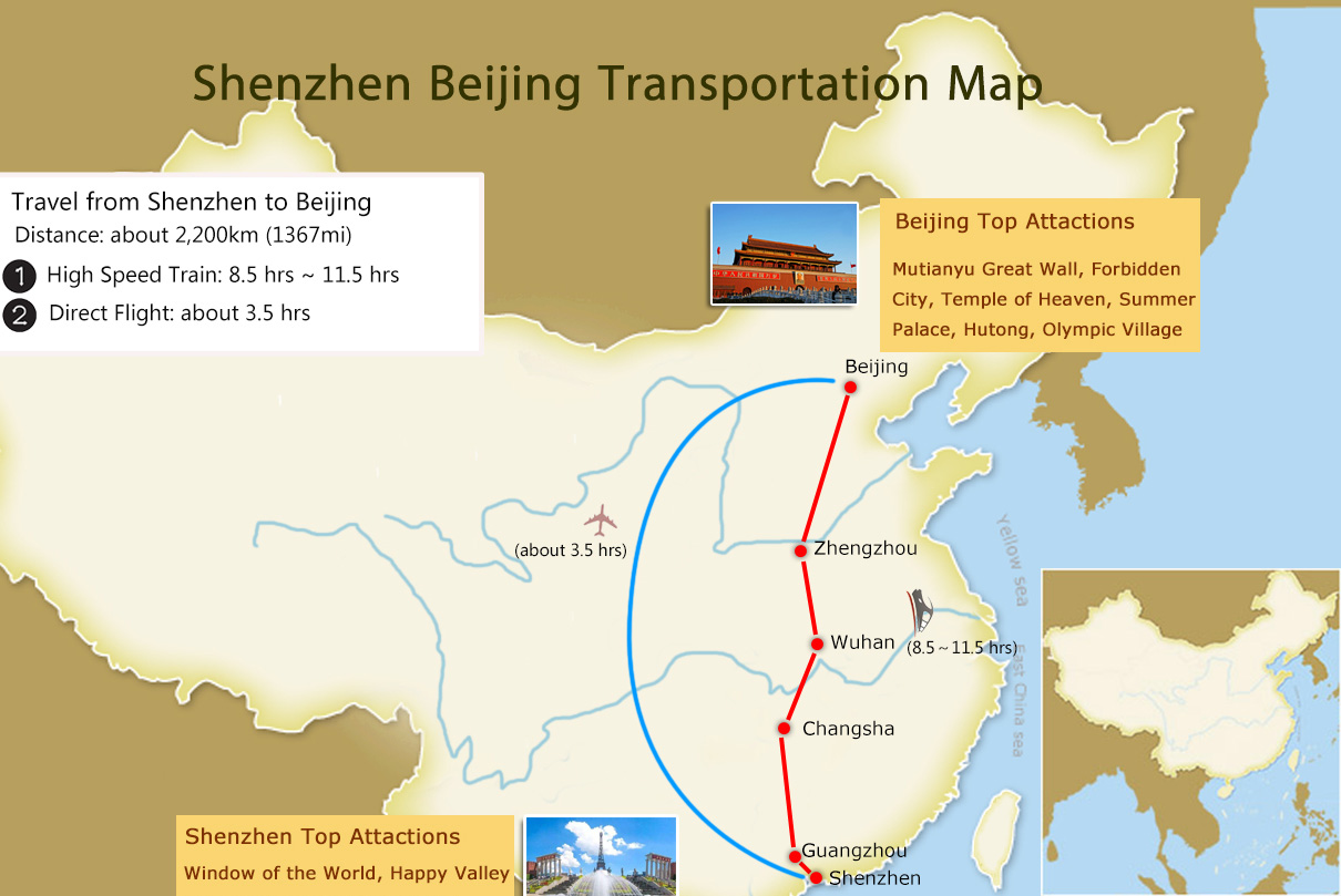 shenzhen to beijing train travel time