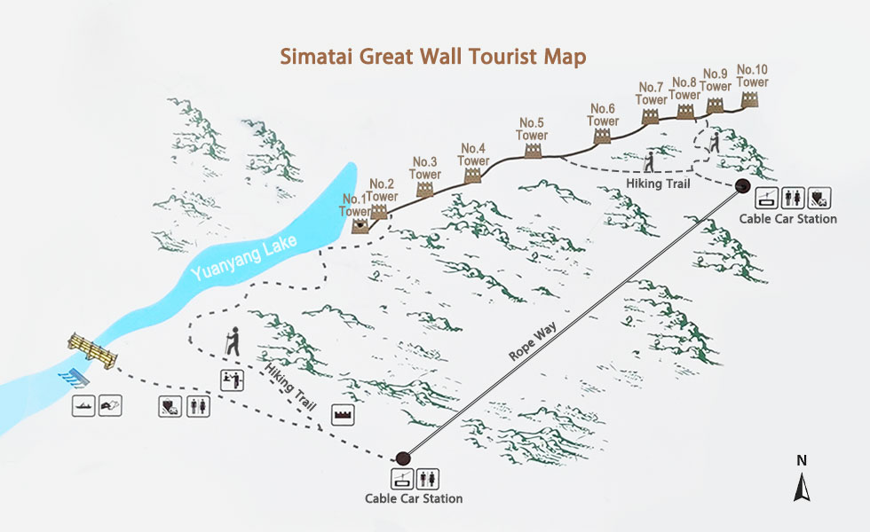 Simatai Great Wall Maps