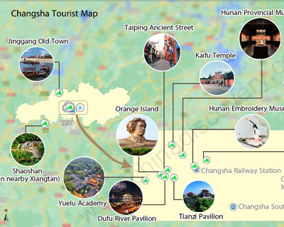 Changsha Tourist Map
