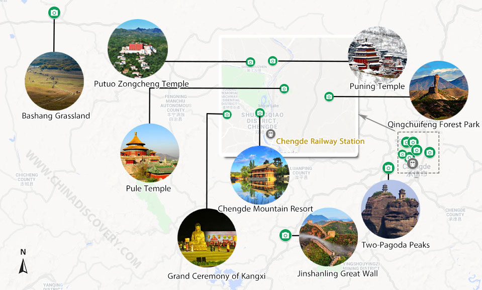 Chengde Tourist Attractions Map