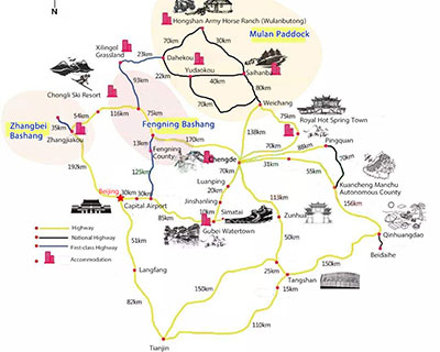 Bashang Grassland Tourist Map