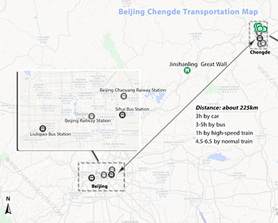 Beijing to Chengde Map