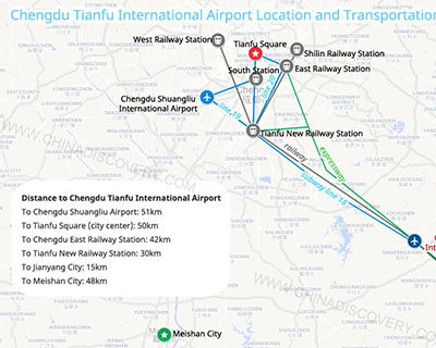 Tianfu Airport Location Map