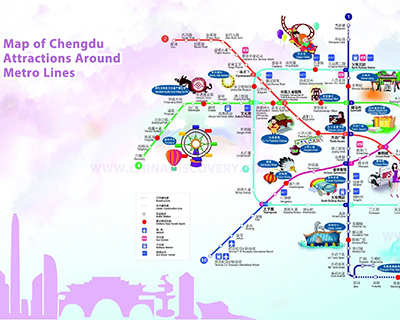 Chengdu Attractions Map