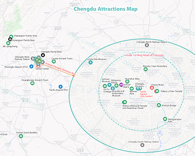 Chengdu Travel Guide 2025 - Chengdu Attractions Map