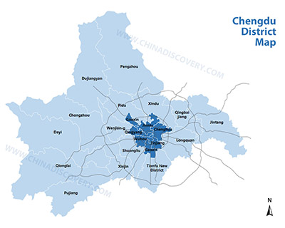 Chengdu District Map