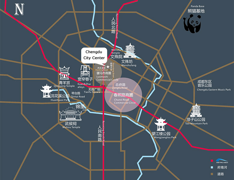 Chengdu Tourist Map