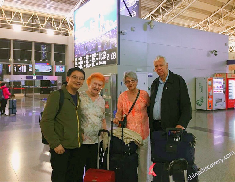 Our tour guide picked up guests at Chengdu East Railway Station