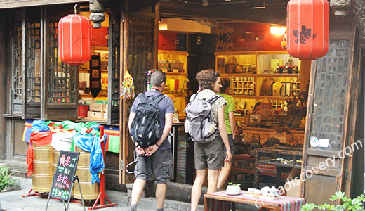 Artifacts in Jinli Ancient Street Chengdu Shopping
