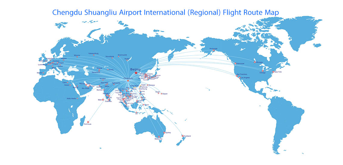 Chengdu Airlines Routes Map Chengdu Tourism