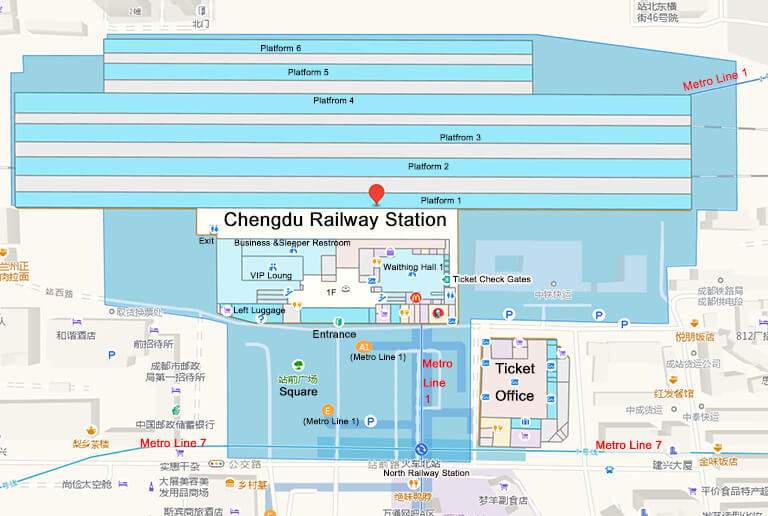 Layout Map of Chengdu Railway Station