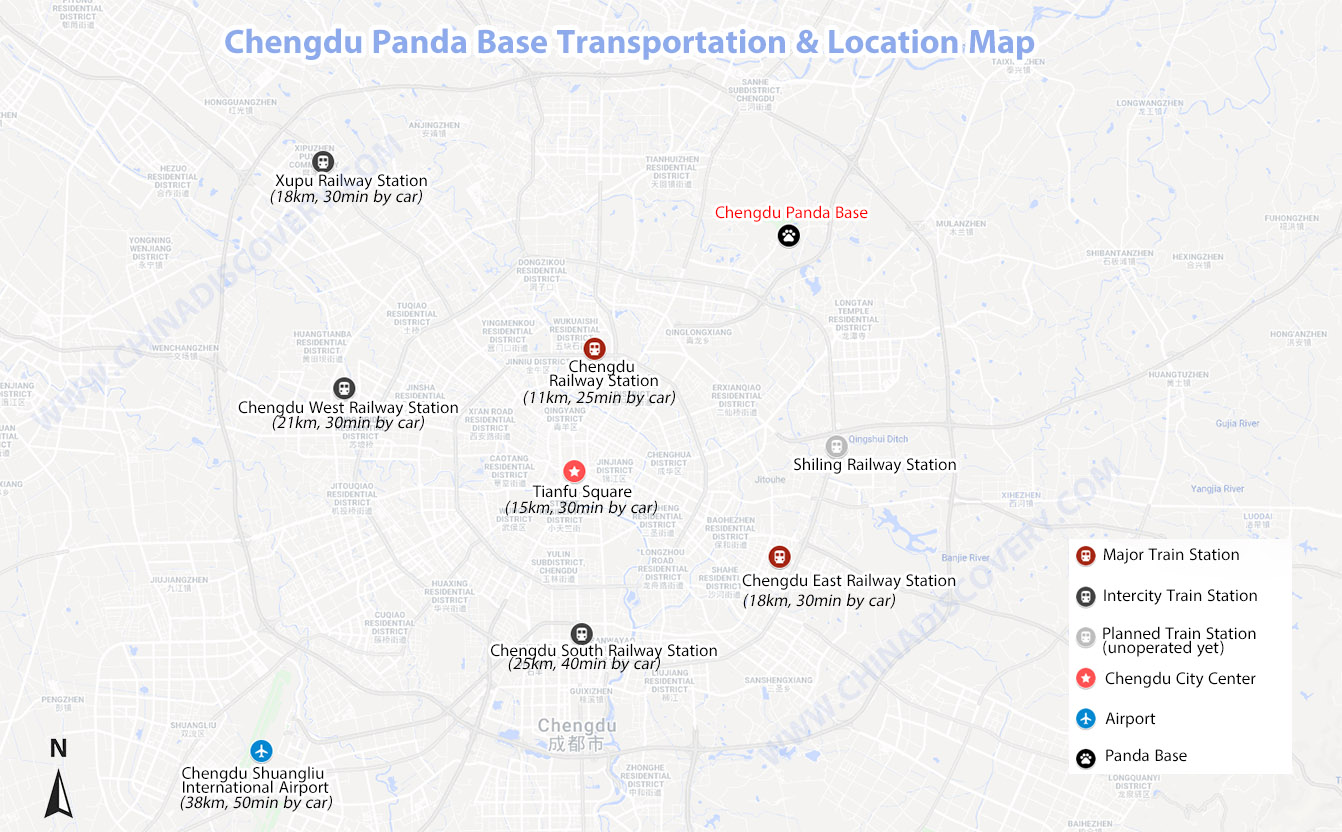 Chengdu Railway Station to Panda Base