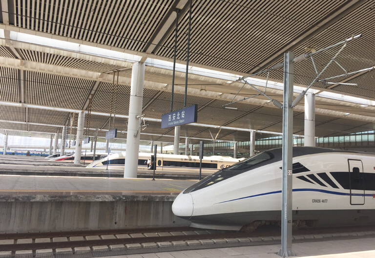 Arrive in Xian North Railway Station