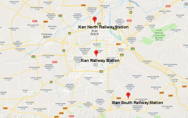 Xian Railway Stations Map