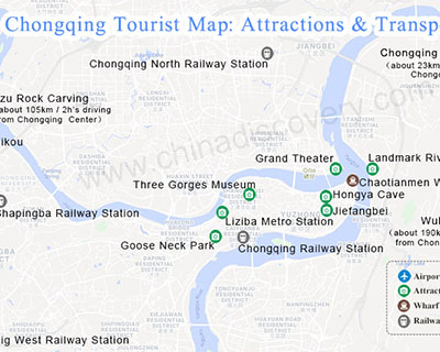 Chongqing Tourist Map