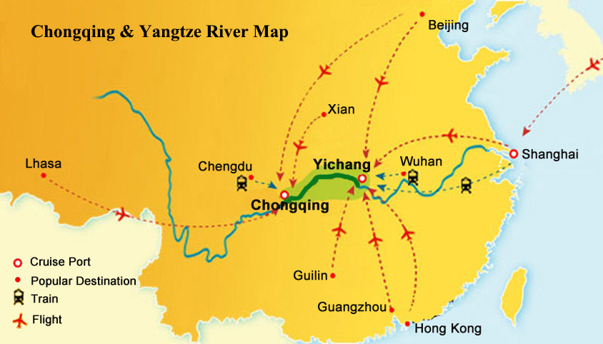 Chongqing Yangtze River Map