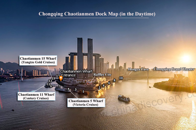 Chaotianmen Dock Map (in the Daytime)