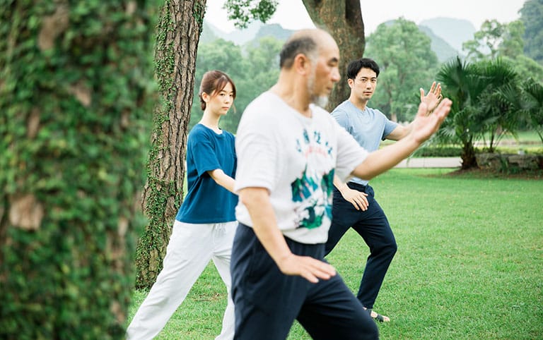 Practice Taichi at Club Med