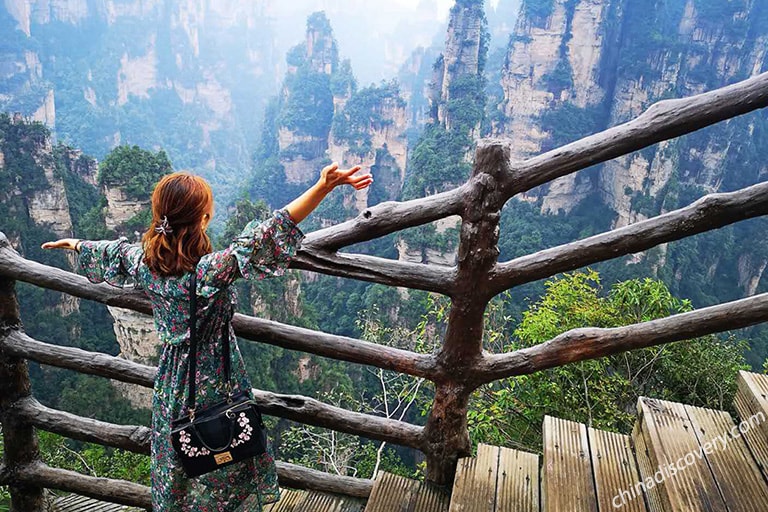 Chona from Philippines visited Tianzi Mountain, Zhangjiajie in September, 2018