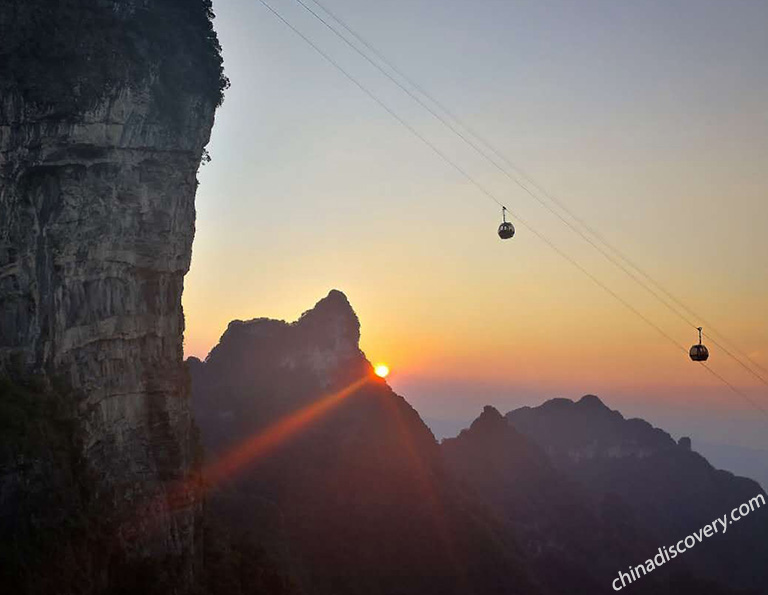 Mr. Lei from USA - Tianzi Mountain Sunset
