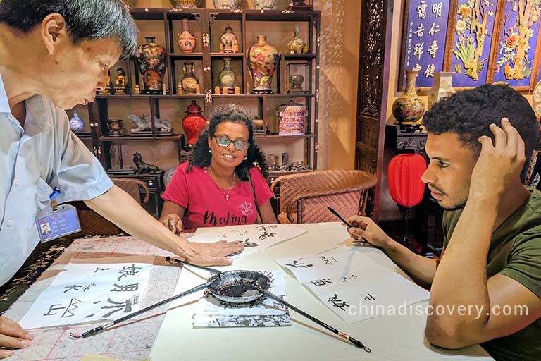 Gerhard’s family learned Chinese Calligraphy in Beijing in August 2019
