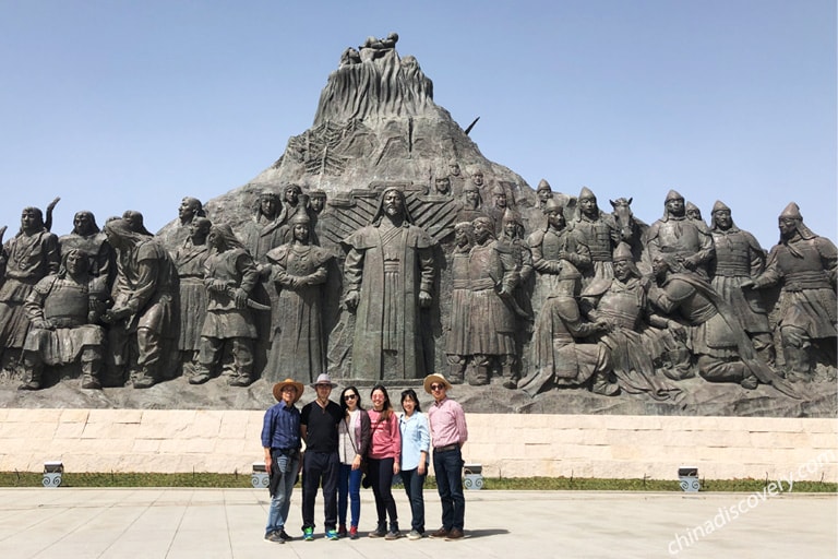 Gerry's Group from Britain visited the Mausoleum of Genghis Khan in May 2019 with China Discovery