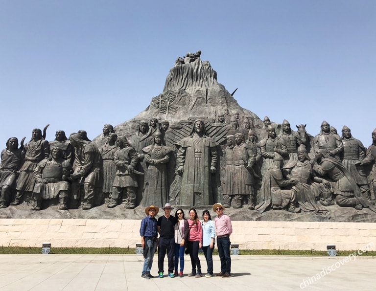 Gerry's Group from Britain visited the Mausoleum of Genghis Khan in May 2019 with China Discovery