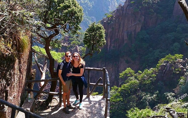 Jack and Emily from UK -  West Sea Grand Canyon, Yellow Mountain