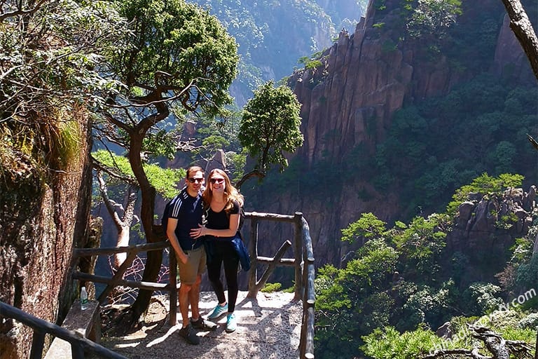  Jack and Emily from UK visited West Sea Grand Canyon, Yellow Mountain in October, 2019