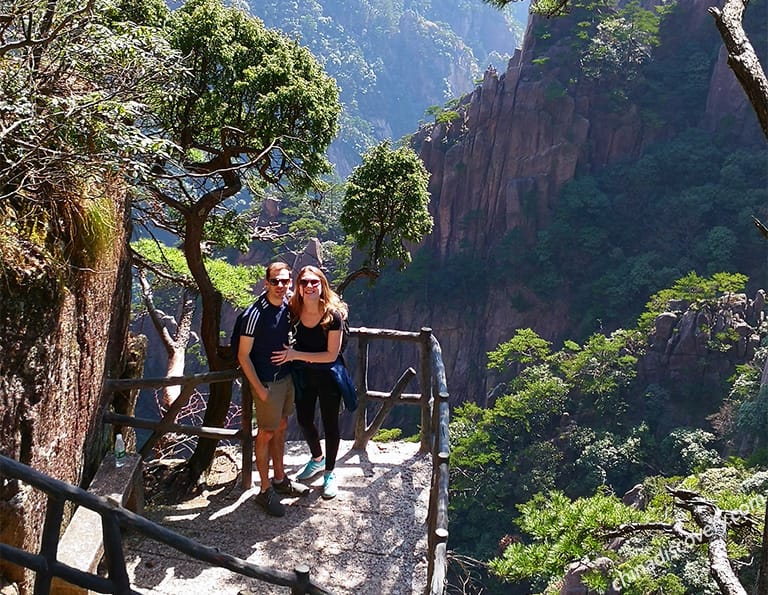  Jack and Emily from UK visited West Sea Grand Canyon, Yellow Mountain in October, 2019