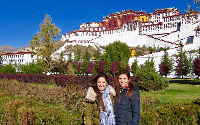 Julie & Friend from France - Lhasa Potala Palace
