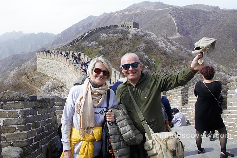 Giuseppe’s group from Italy visited Beijing Mutianyu Great Wall in April 2019