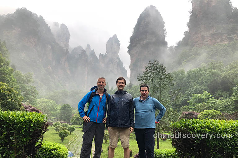Yannick’s group from Belgium visited Zhangjiajie National Forest Park in a misty day of summer 2019