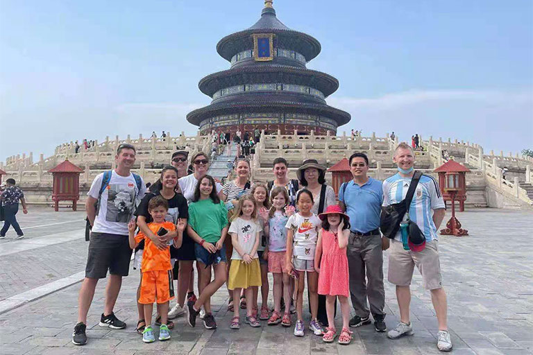 Cameron's family from New Zealand visited Temple of Heaven in Beijing on June 30, 2021