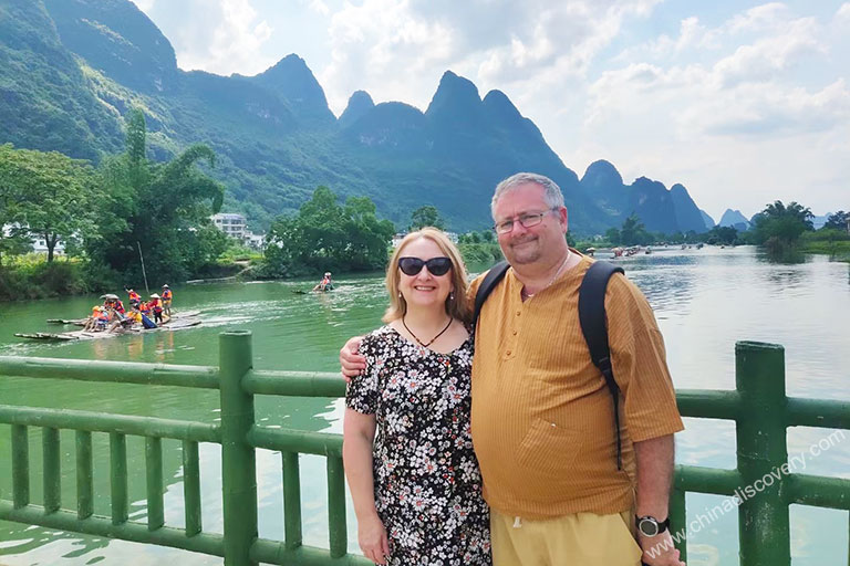 Delma from Ireland visited Yulong River in July, 2021