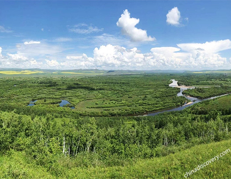 Meandering Morigele River and Hulunbuir Grassland, Picture Taken by Our Customer Sandra in July 2021