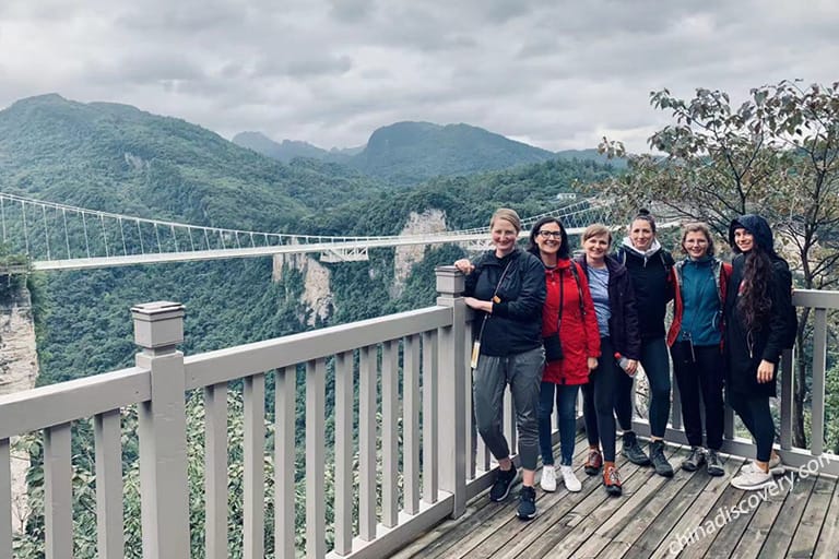 Our clients Susa's group from Germany visited Zhangjiajie Grand Canyon in October, 2021