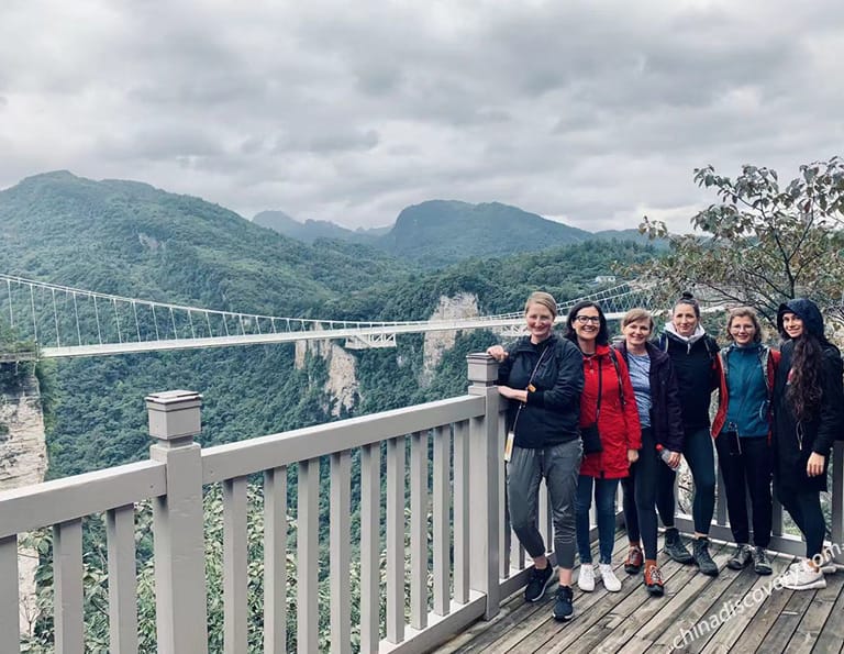 Our clients Susa's group from Germany visited Zhangjiajie Grand Canyon in October, 2021