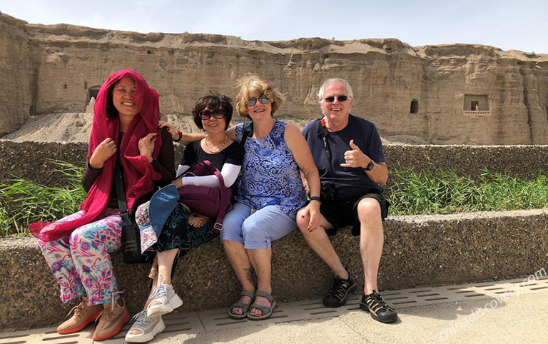 Robert's family from USA - Mogao Cave
