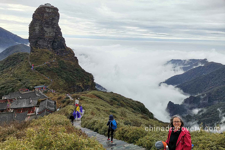 Mount Fanjing Jessica's Group from Malaysia visited Mount Fanjing, tour customized by Wonder