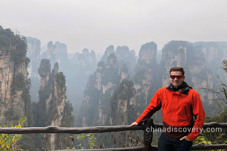 Zhangjiajie National Forest Park Miriam’s group visited Zhangjiajie National Forest Park in 2017, tour customized by Catherin of China Discovery