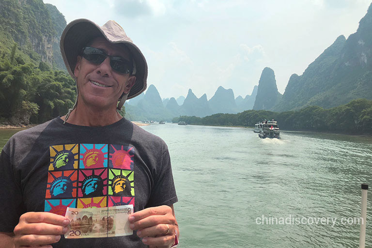 Antonio's Family experienced Li River cruise from Guilin to Yangshuo in August 2019, tour customized by Lyn 